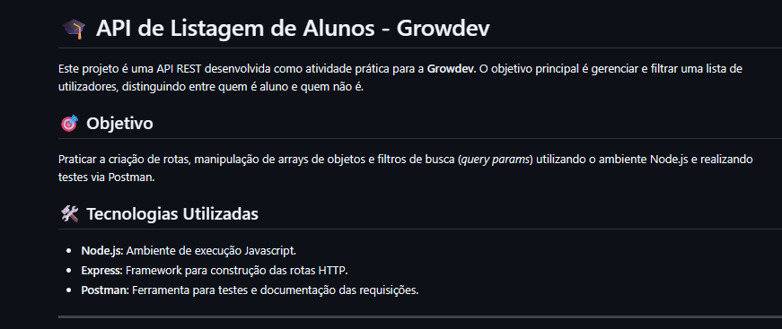 API Growdevers